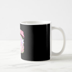 Cute axolotl rainbow floral funny for men women coffee mug