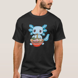 Cute Axolotl Ramen Japanese Anime Noodles Teenager T-Shirt