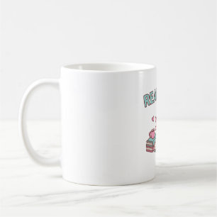 Cute Axolotl Reading A Book Readalotl Funny Pun Coffee Mug