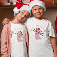 Cute Axolotl Santa Merry Christmas 