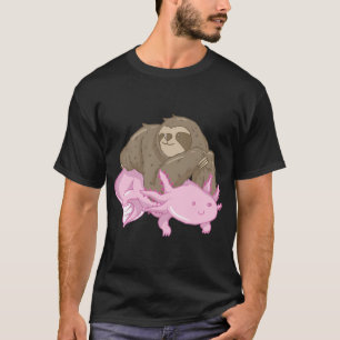 Cute Axolotl Sloth Water Aquarium Pet Animal Gift T-Shirt