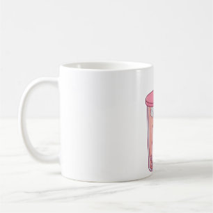 Cute Axolotl Swimming In Bubble Tea Coffee Mug