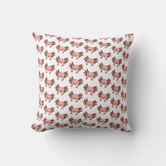 cute Axolotl Throw Pillow