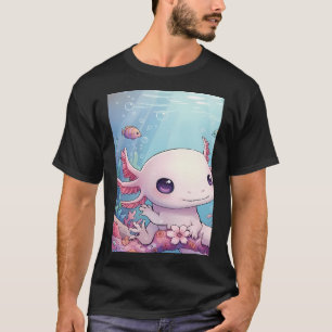 Cute Axolotl Underwater Scene T-Shirt