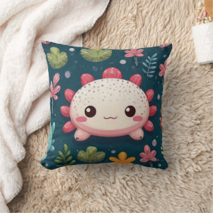 Cute Axolotl Unique Print Throw Pillow