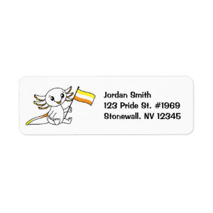 Cute Axolotl with Maverique Pride Flag LGBTQ+
