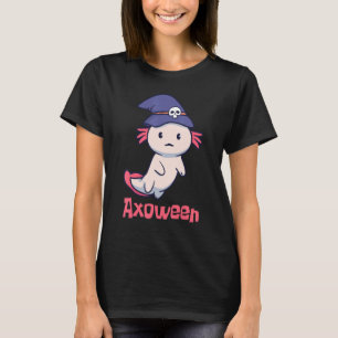 Cute Axoween Axolotl Witch Halloween Costume Women T-Shirt