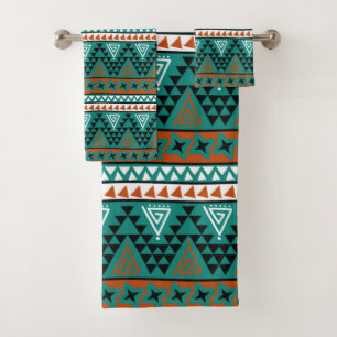 cute aztec pattern decor Bath Towel Set