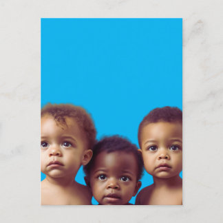 Cute Babies Gift Wrapping Paper for Baby Shower Postcard