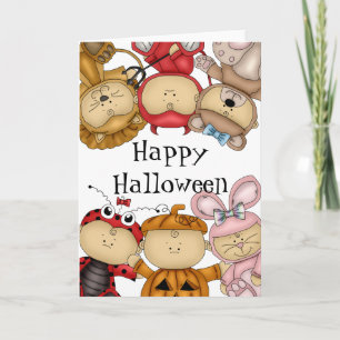 Cute Babies Happy Halloween Card