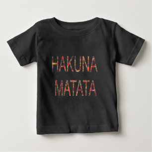 Cute Baby African Vintage Colours Hakuna Matata T-Shirt