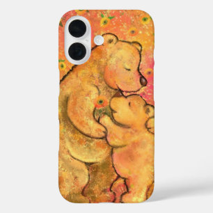 Cute Baby and Mom Bears iPhone Case