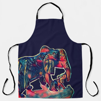 cute baby and mommy elephant  apron