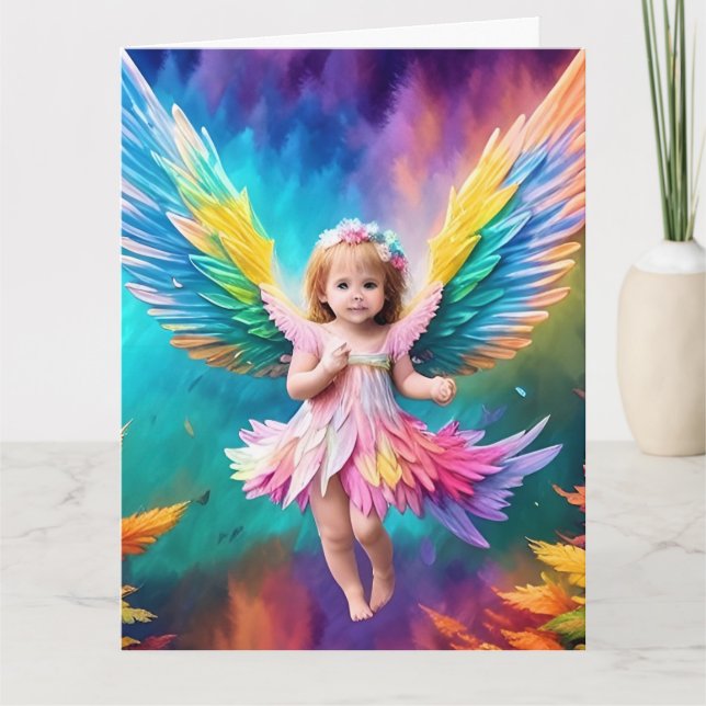 Cute Baby Angel Wings Art-38424 Card (Front)