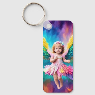 Cute Baby Angel Wings Art-38424 Keychain