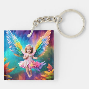 Cute Baby Angel Wings Art-38424 Keychain