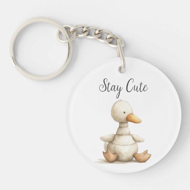 Cute Baby Animal Duck Citation Rester mignonne ron (Devant)