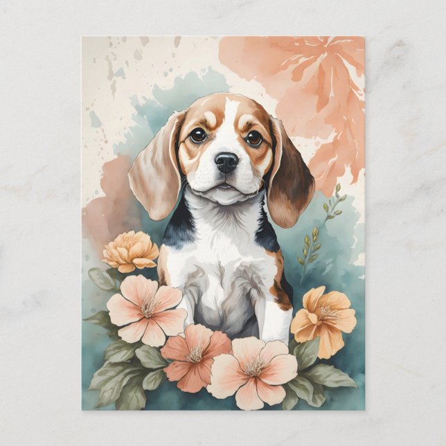 Cute Baby Animals | Adorable Beagle Puppy  Postcard (Front)