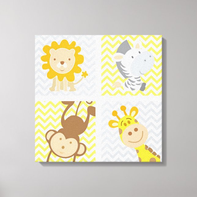 Cute Baby Animals Canvas Print (Front)