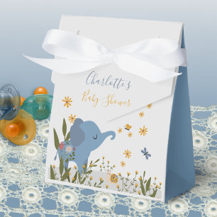 Cute Baby Animals Floral Baby Shower Favor Box