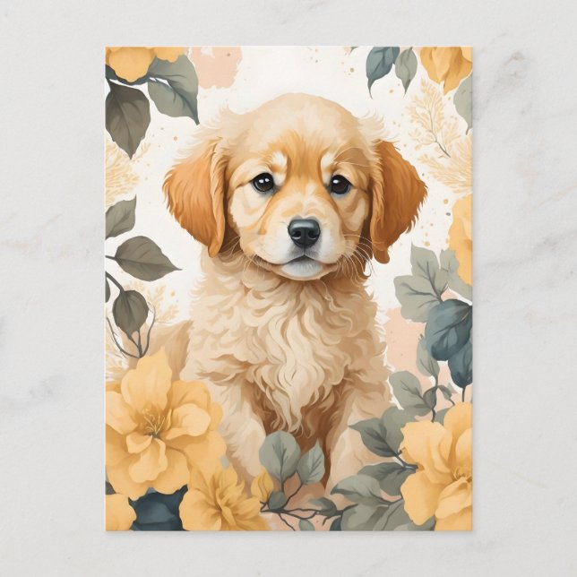 Cute Baby Animals | Golden Retriever Puppy  Postcard (Front)