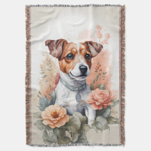 Cute Baby Animals   Jack Russell Terrier Puppy Throw Blanket