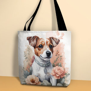 Cute Baby Animals   Jack Russell Terrier Puppy Tote Bag