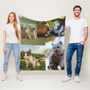 cute baby animals photos fleece blanket