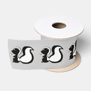 Cute Baby Animals Skunk Satin Ribbon