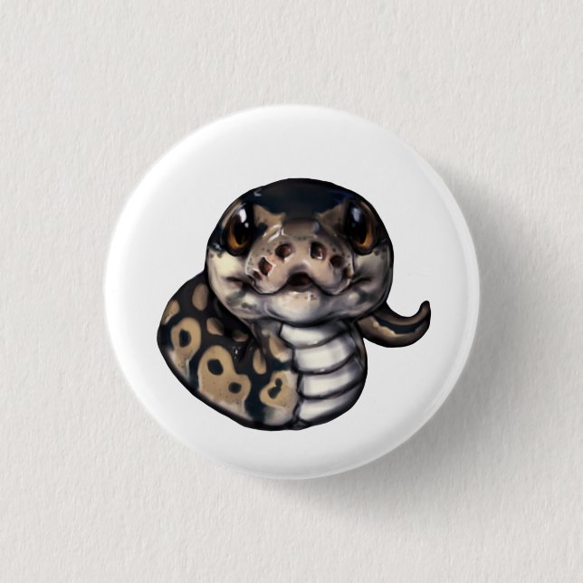 Cute Baby Ball Python Button (Normal) (Front)