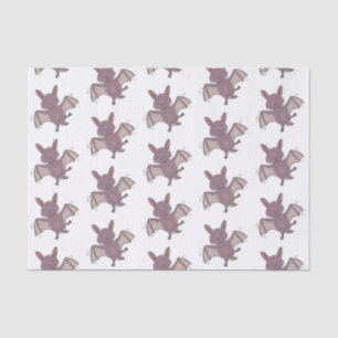 Cute baby bat flying cartoon illustration tissue paper