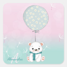 Cute Baby Bear Monogram Name