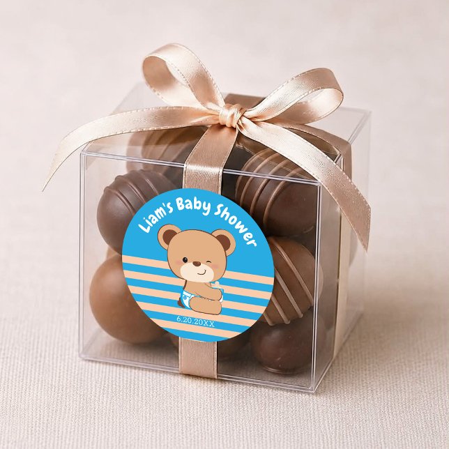 Cute Baby Bear Sticker (blue background) (Creator Uploaded)