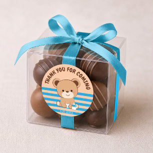 Cute Baby Bear Sticker (light brown background)