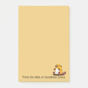 Cute Baby Beaver Post-it Notes