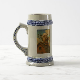 Cute baby big eye hippogriff funny fantasy art beer stein