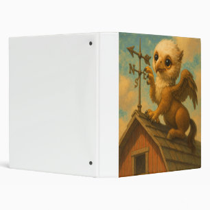 Cute baby big eye hippogriff funny fantasy art binder