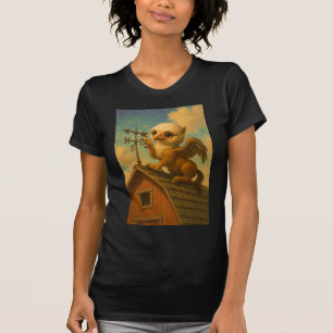 Cute baby big eye hippogriff funny fantasy art T-Shirt