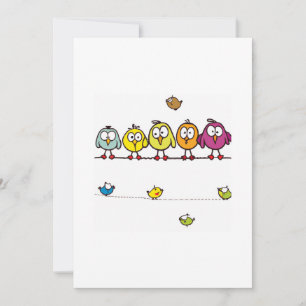 Cute baby birds for your cute invitation