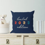 Cute Baby Birth Year Limited Edition Rainbow Throw Pillow<br><div class="desc">Introducing our adorable custom Cute Kids Birth Year Limited Edition Rainbow Throw Pillow! This modern and fun pillow is the perfect addition to any child's bedroom or play area as it features a colourful rainbow design in poppy retro colours that will brighten up any space. But what makes this pillow...</div>