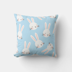 Cute Baby Blue Bunny Decorative Throw Pillow
