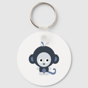 Cute Baby Blue Monkey Keychain