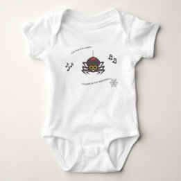 Cute baby bodysuit nursery rhyme itsy bitsy spider