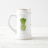 Cute baby bok choy cartoon illustration