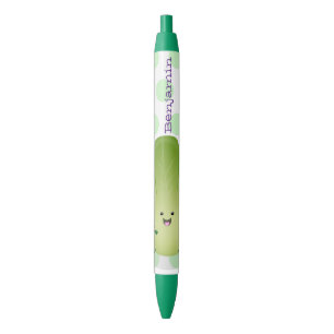 Cute baby bok choy cartoon illustration black ink pen
