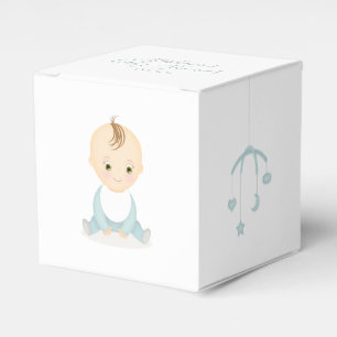 Cute Baby Boy and his Mobile Baby Shower Favor Box