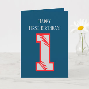 cute baby boy Baseball sports add sentiment first  Card