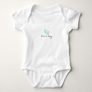 Cute Baby Boy Bodysuit with Footprints