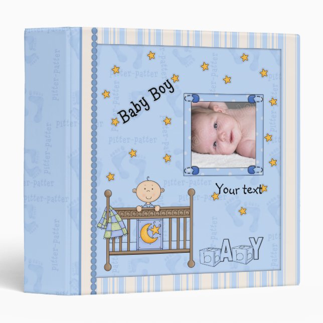 Cute Baby Boy design Binder (Front/Spine)