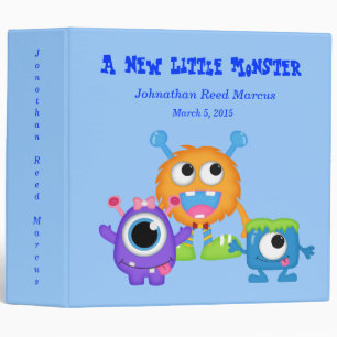 Cute Baby Boy Monsters Photo Memory  Album Binder